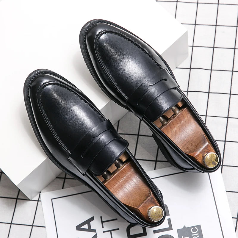 High Quality Casual Business Shoes Men Leather Loafers Classic Men's Dress Shoes