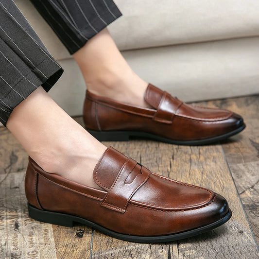 Men's Dress Shoes Trend Casual Business Leather Shoes For Men