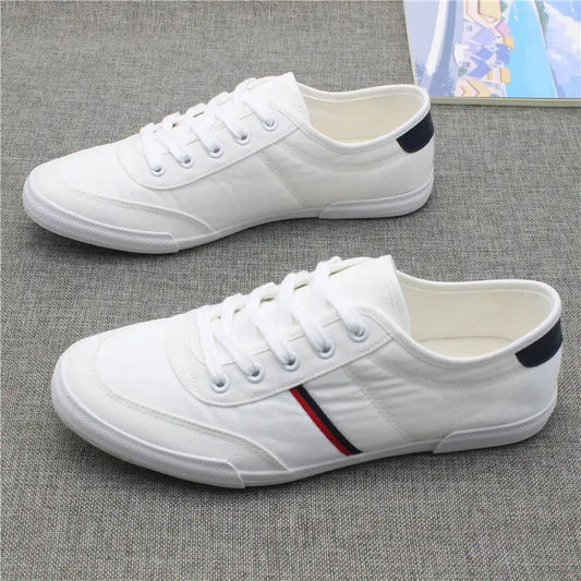 Breathable Lace-up Canvas Sneakers