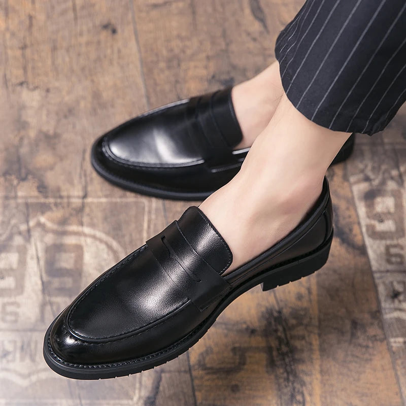High Quality Casual Business Shoes Men Leather Loafers Classic Men's Dress Shoes