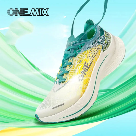 ONEMIX Marathon Carbon Plate Running Shoes Shock Absorption Ultra-light Sports Shoes