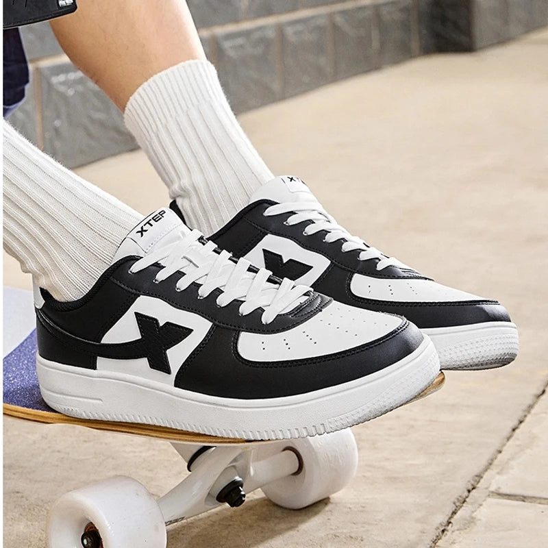 Xtep Women Men Skateboarding Shoes Non-Slip Casual White Couple Skate Sneakers Male Female Luxury Brand Shoes 881219319851