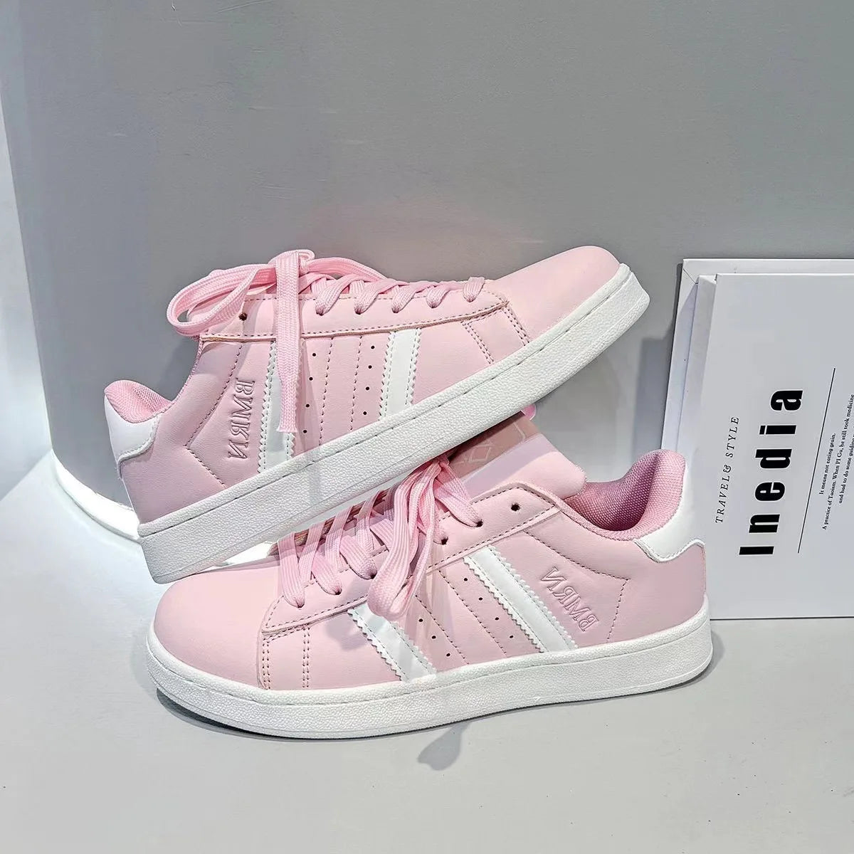 Men Shoes Color Blocking Pink Lovers Sneakers New  Blue Casual Shoes Thick Bottom Trendy Shoes Sneakers for Men Zapatos Casuales