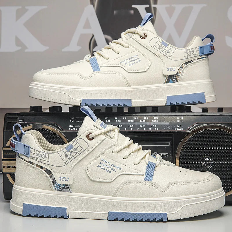 Men Casual Sneakers PU Leather Quality Breathable Comfortable Outdoor Footwear