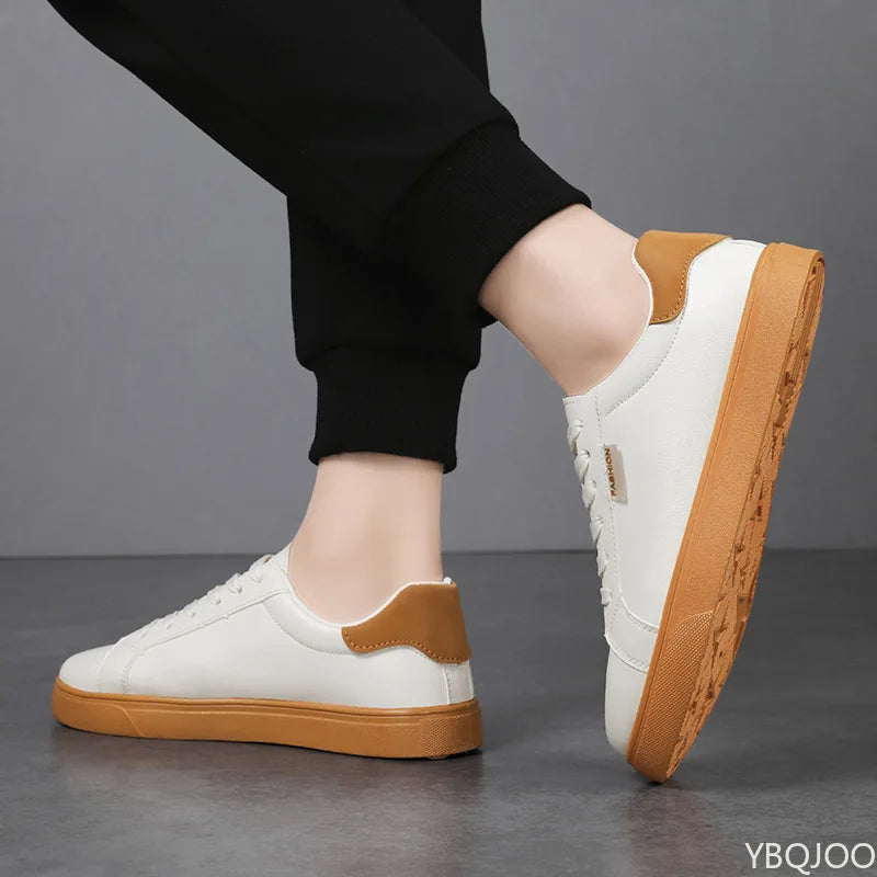 Autumn new men's fashionable versatile flats Lightweight breathable lace up sports men's shoes