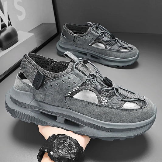 Men Rubber Shoes | Summer Sandals Leather