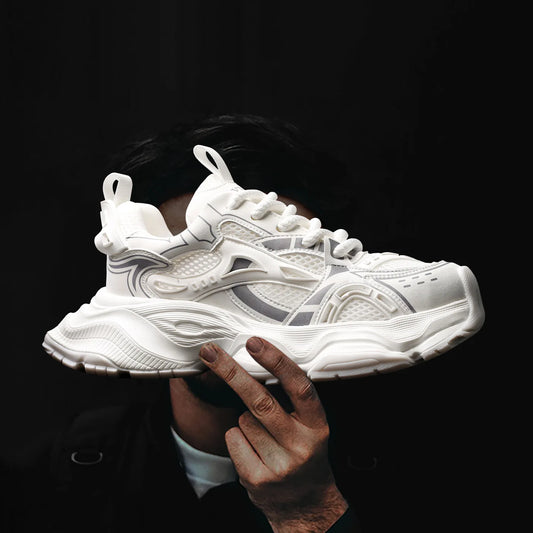 Thick soled dad shoes with breathable mesh for increased comfort and casual wear