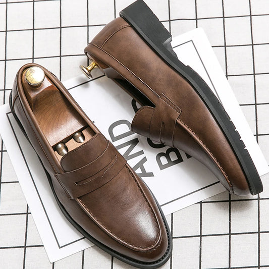 High Quality Casual Business Shoes Men Leather Loafers Classic Men's Dress Shoes