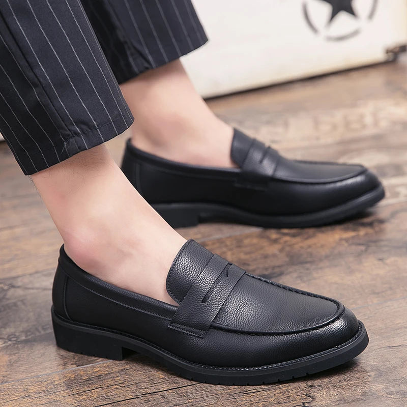 High Quality Casual Business Shoes Men Leather Loafers Classic Men's Dress Shoes