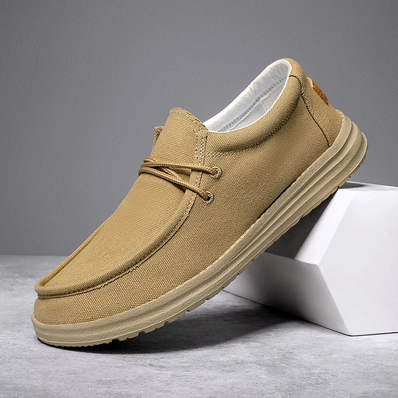 Men Canvas Shoes - New Boat Shoes Outdoor Slip on Loafer Fashion Casual