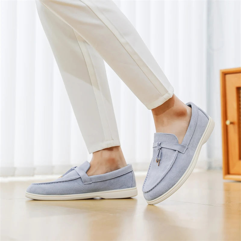 Men's Casual Shoes Leather Loafers Classic British Style Men Shoes Lightweight Soft