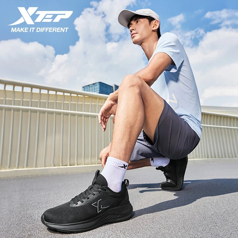 Xtep Running Shoes For Men 2026 Summer Breathable Mesh Shoes Soft-soled Shock Absorbing Lightweight Sports Shoes 875419110053
