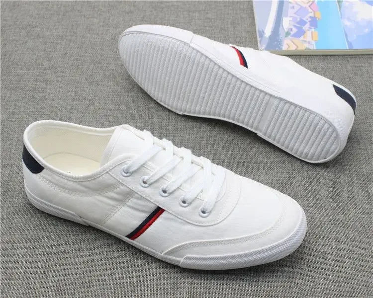 Breathable Lace-up Canvas Sneakers