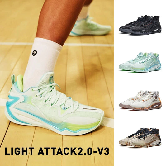 Xtep Light Attack 2.0 V3 Basketball Shoes For Men  Spring Wear-Resistant