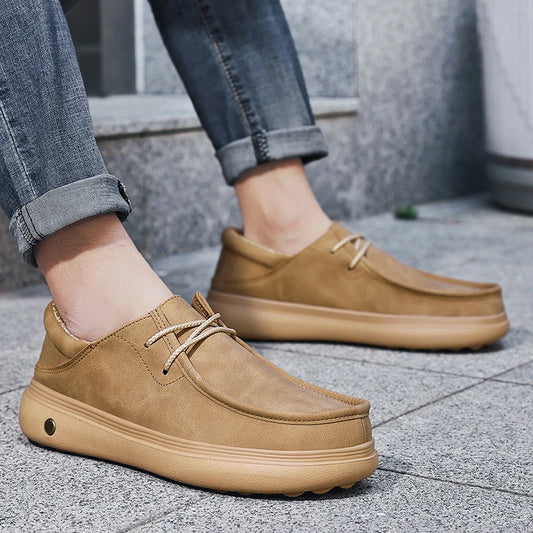 Brand Low Cut Comfortable Flat Bottom Anti Slip Walking Men's Shoes