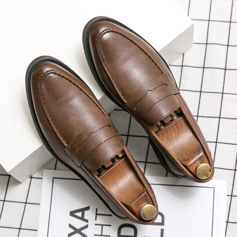 High Quality Casual Business Shoes Men Leather Loafers Classic Men's Dress Shoes
