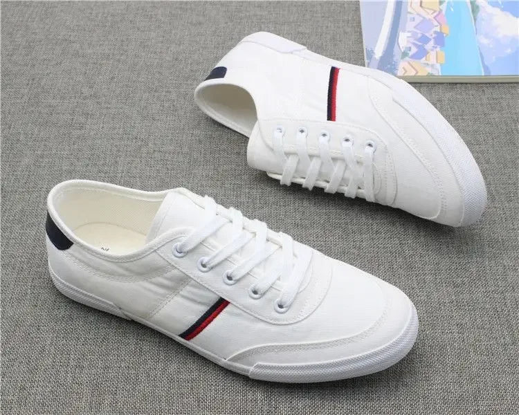 Breathable Lace-up Canvas Sneakers