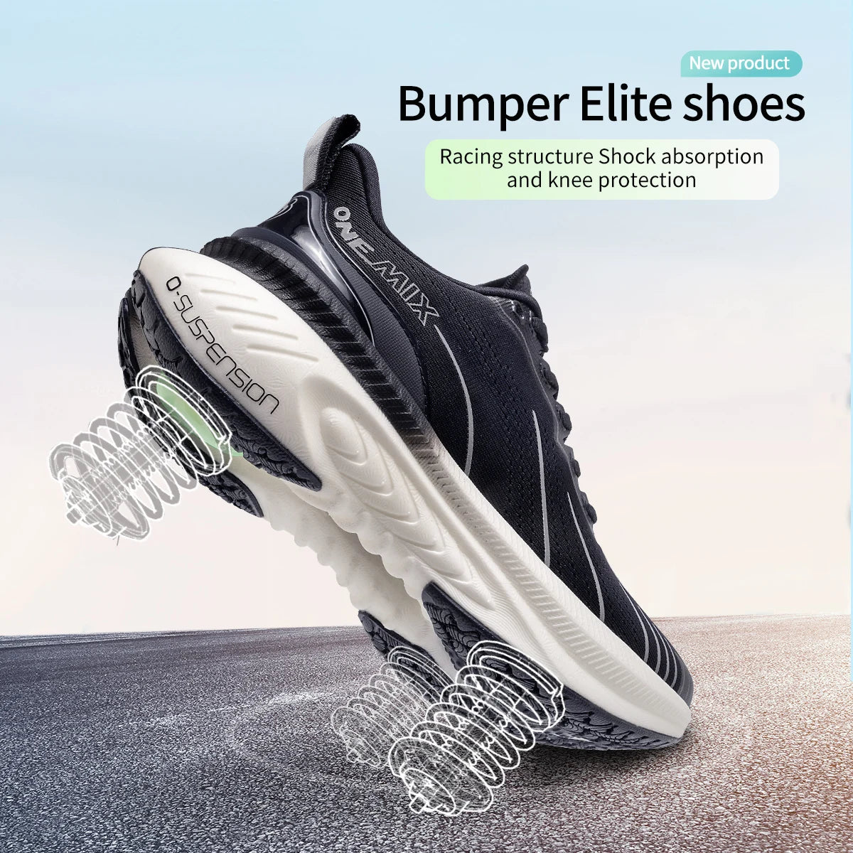 ONEMIX New Cushioning Running Shoes For Men Suitable Heavy Runners