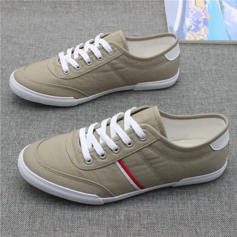 Breathable Lace-up Canvas Sneakers