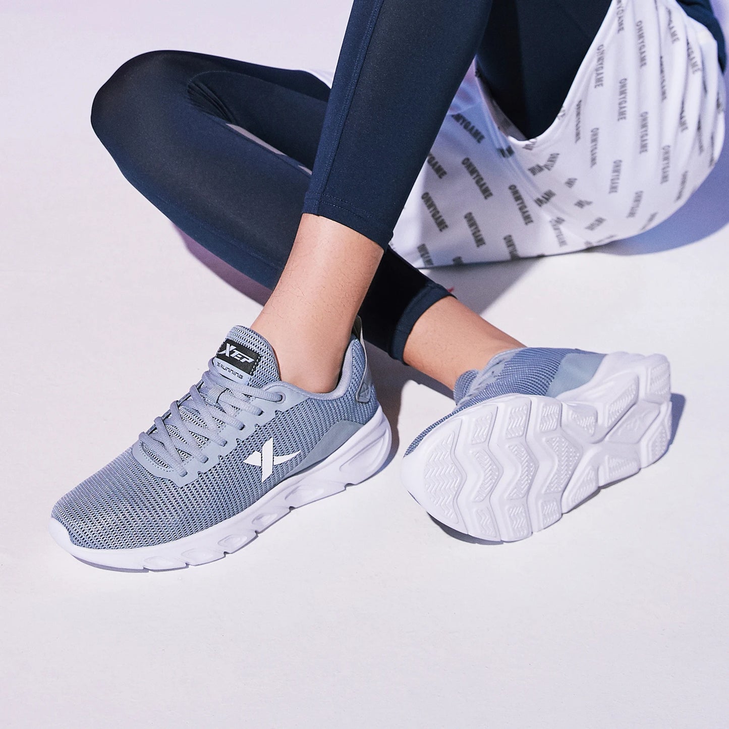 Xtep Running Shoes For Men 2026Spring Sweat-Absorbing Sports Shoes Wear-Resistant Stability Sporty Sports Sneakers 880119115131