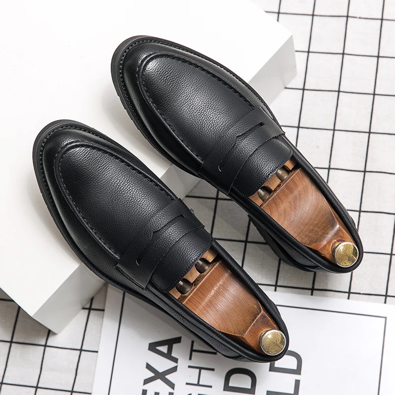High Quality Casual Business Shoes Men Leather Loafers Classic Men's Dress Shoes