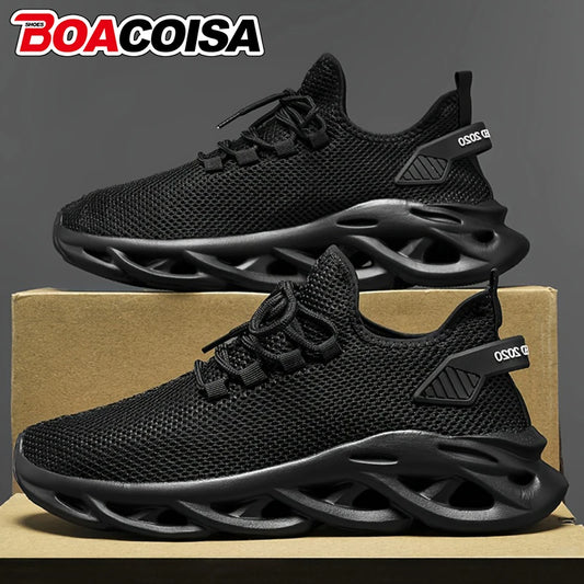 Men Sports Running Black Jogging Shoes Casual Sneakers Outdoor Breathable Mesh shoes