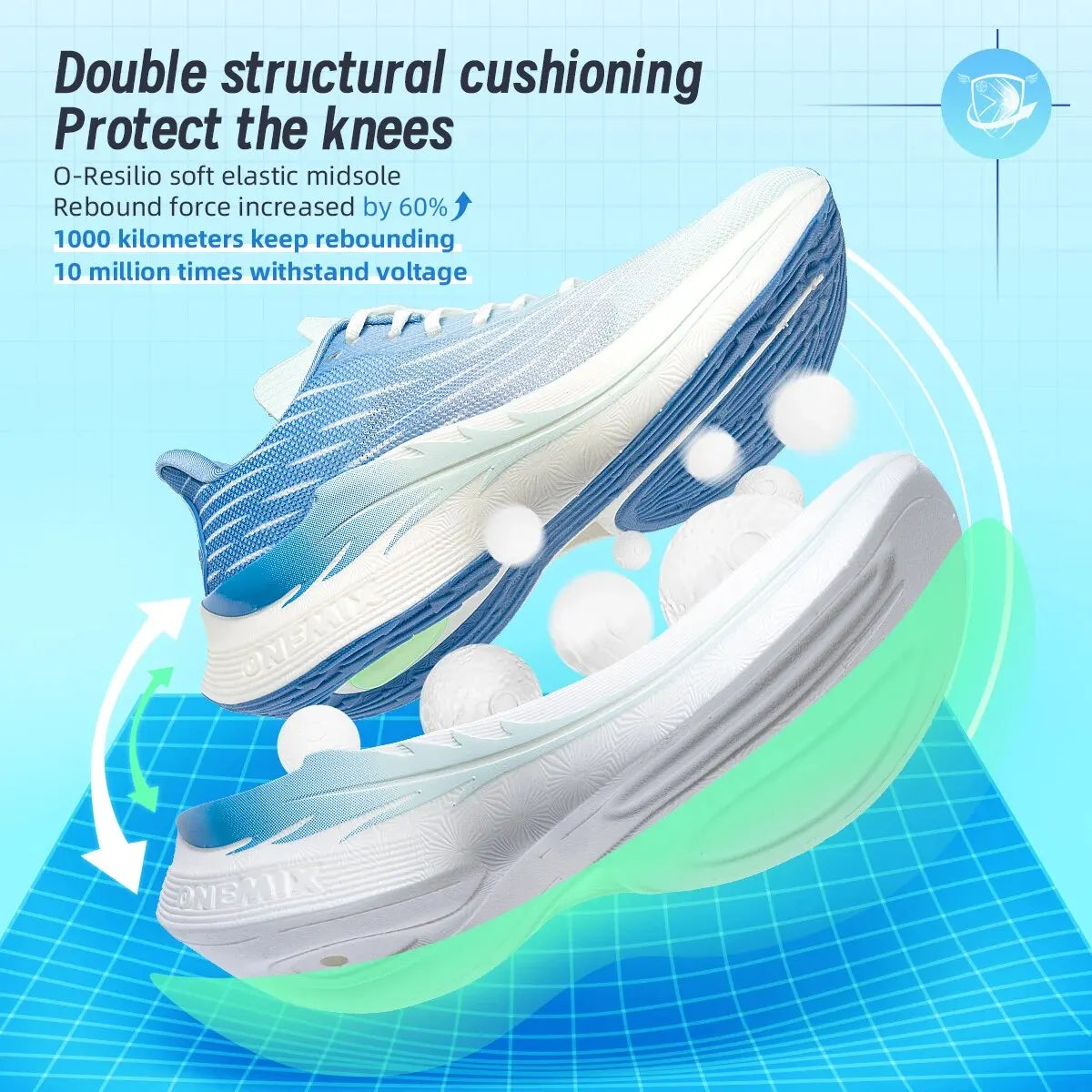 Onemix New Breathable Speed Running Shoes Men