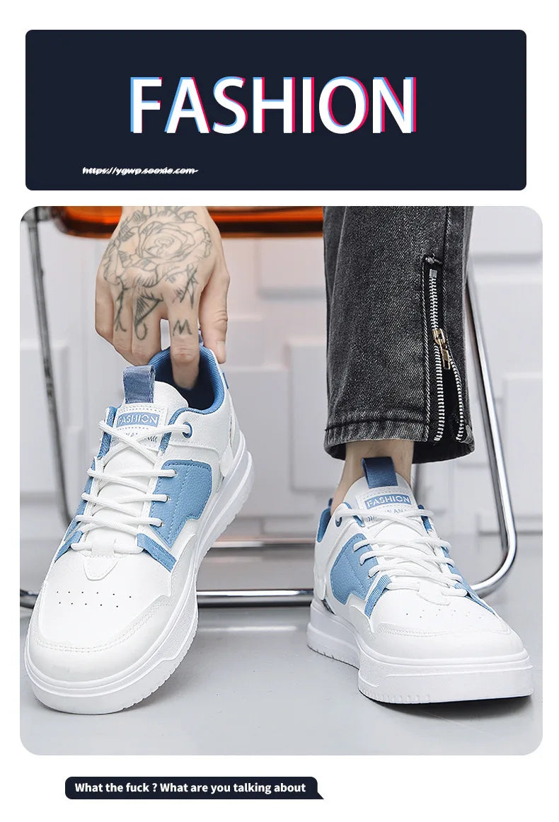 Men Casual Sneakers PU Leather Quality Breathable Comfortable Outdoor Footwear